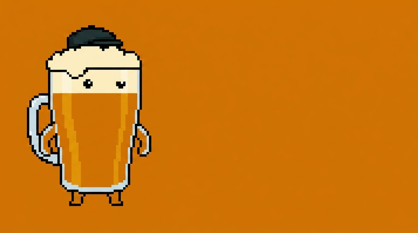 Pint Pete, the $BEER mascot, in the taproom